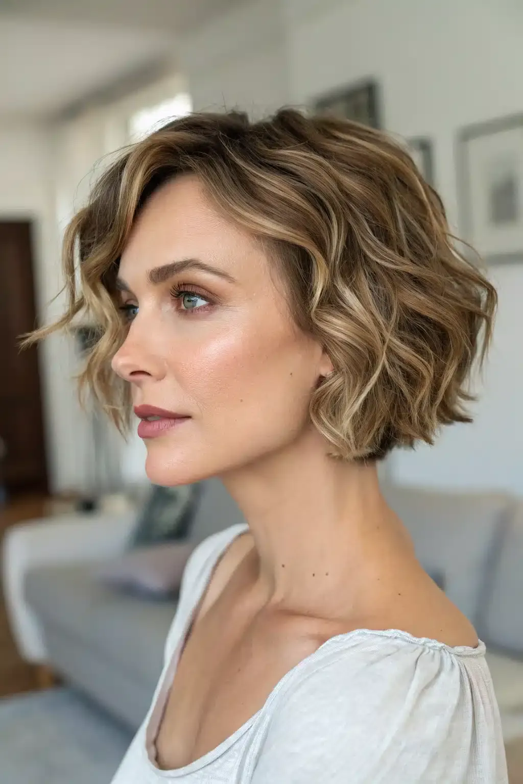13) Soft Waves on Short Hair