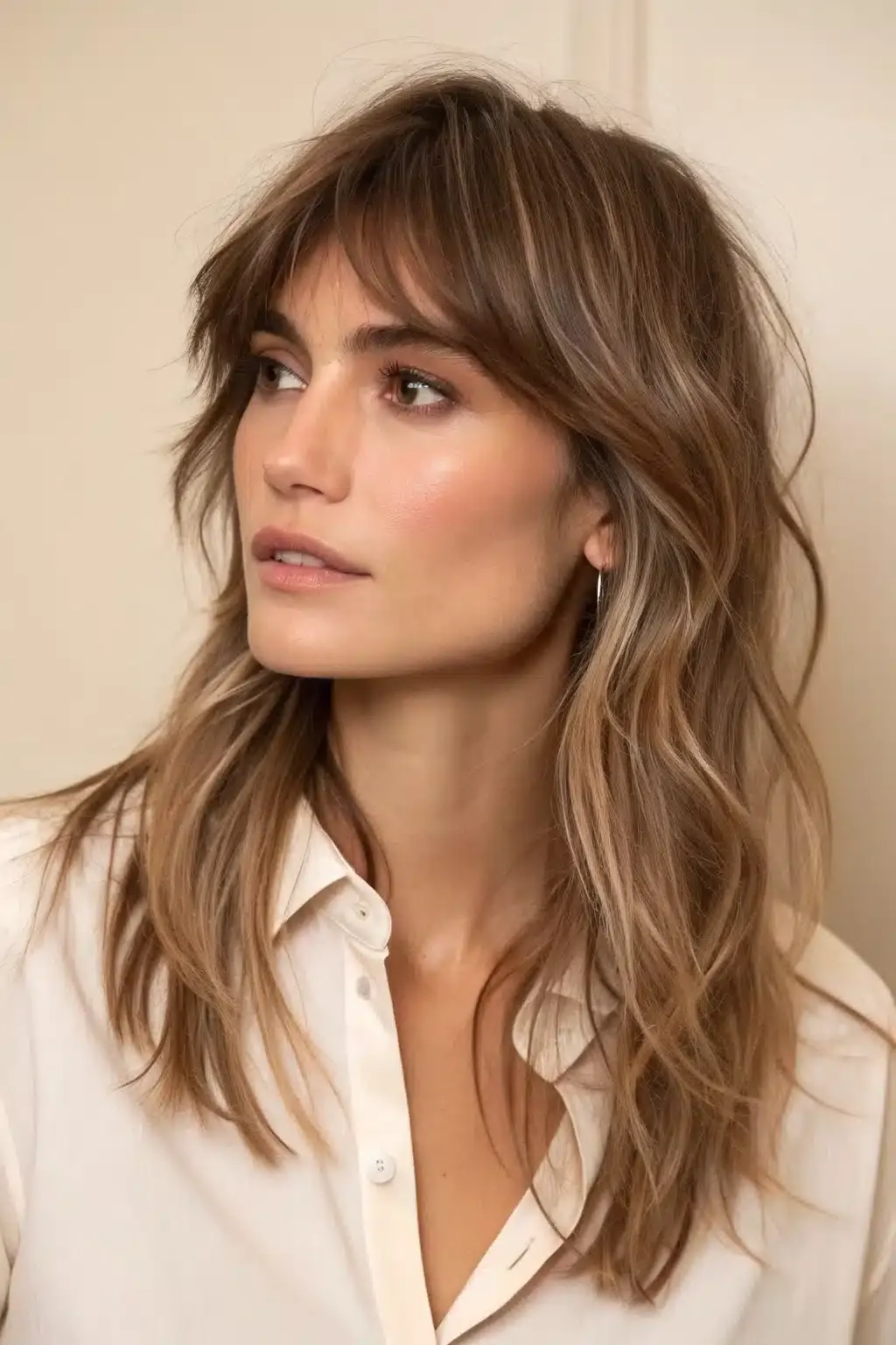 14) Long Pixie with Soft Feathered Layers