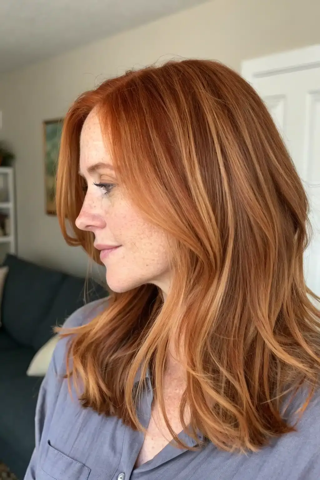 2) Strawberry Blonde Highlights