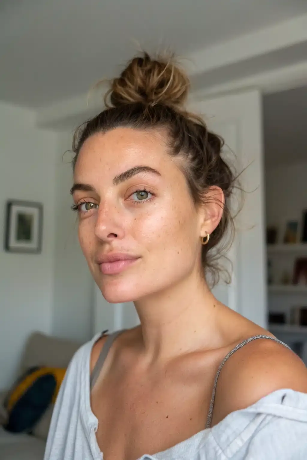 10) Messy top knot