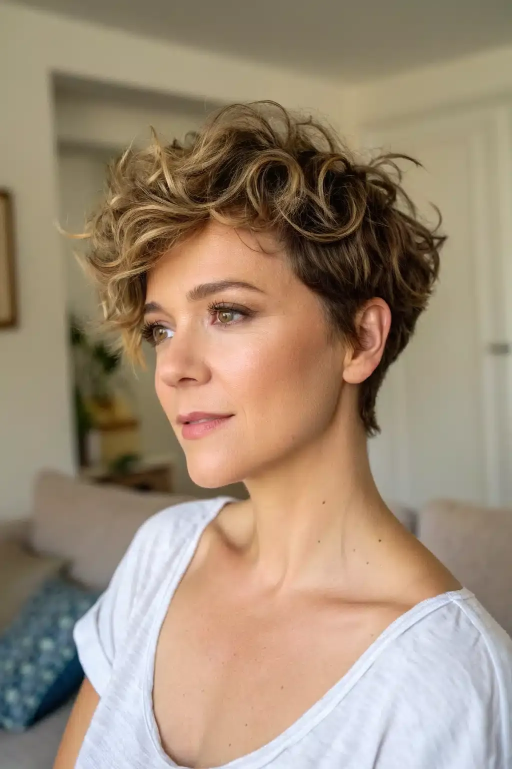 11) Tousled Pixie with Volume
