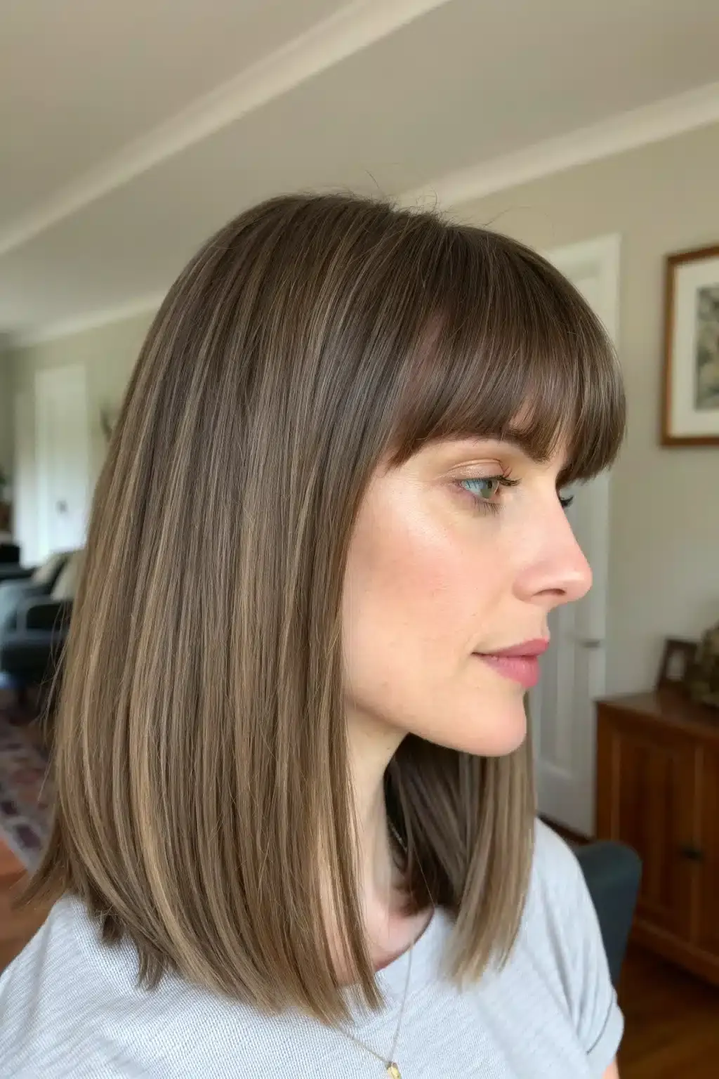 6) Blunt Cut with Soft Edges