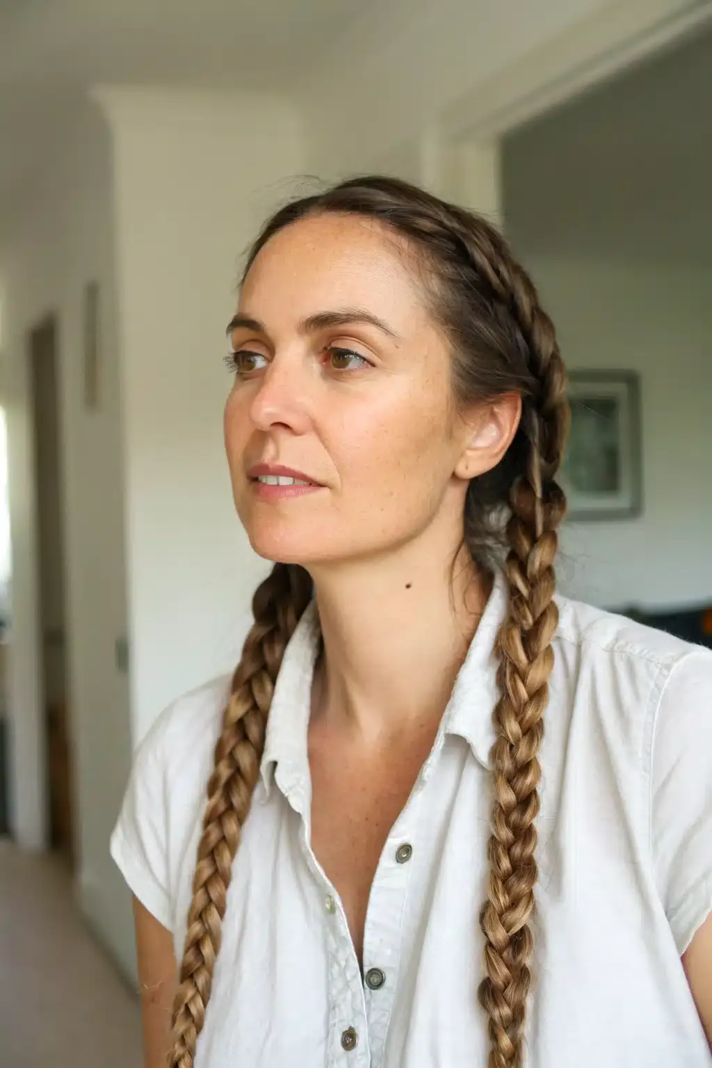 1) Classic braided pigtails