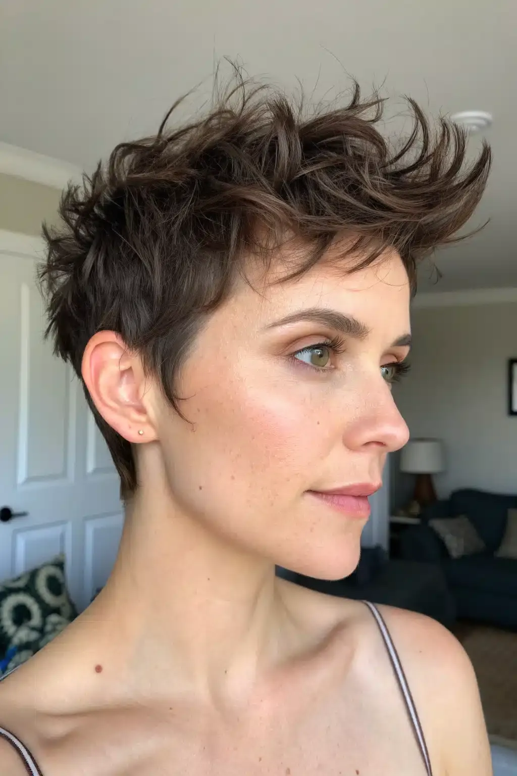 2) Textured Pixie Cut