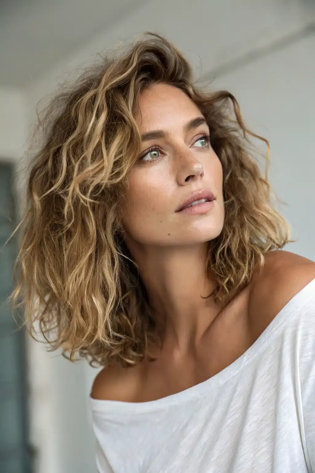 12) Tousled beach wave lob