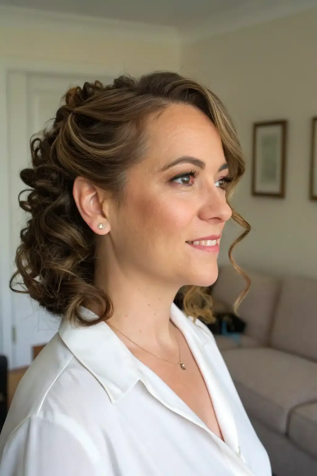 6) Subtle Bouffant with Curls