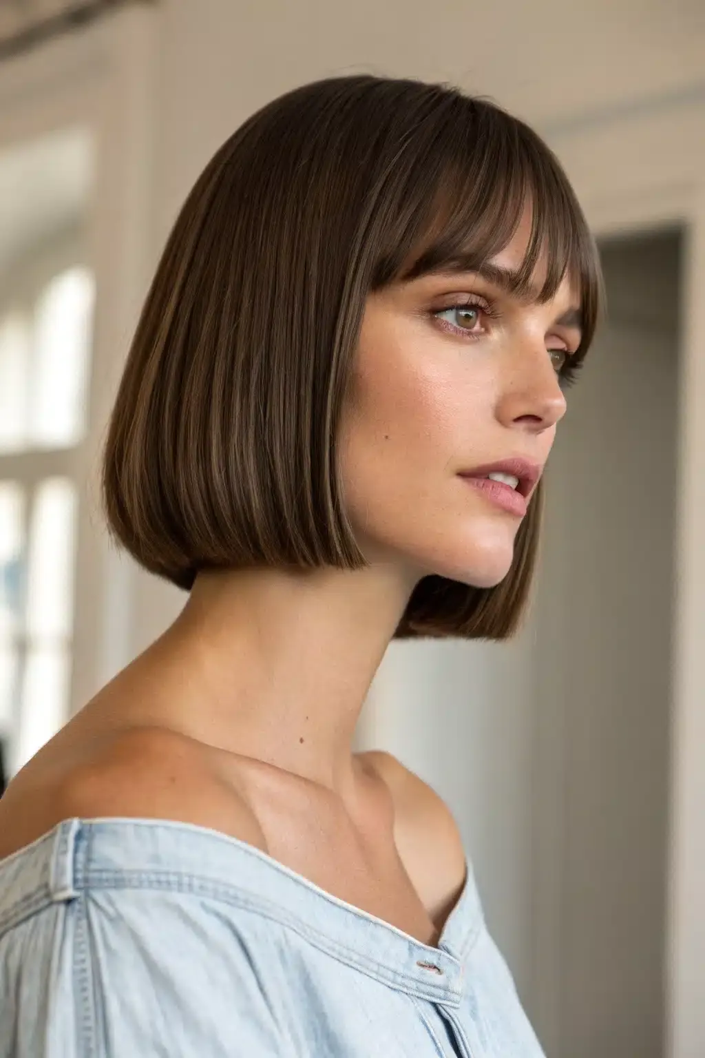 8) Sleek Blunt Bob