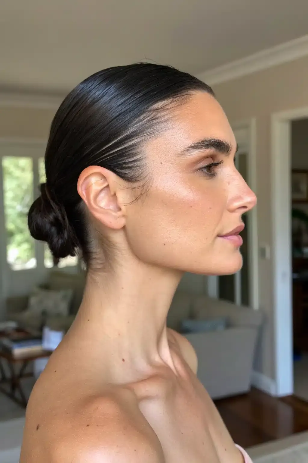 11) Sleek Low Bun