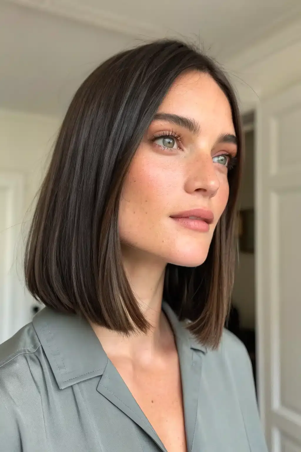 5) Sleek straight lob