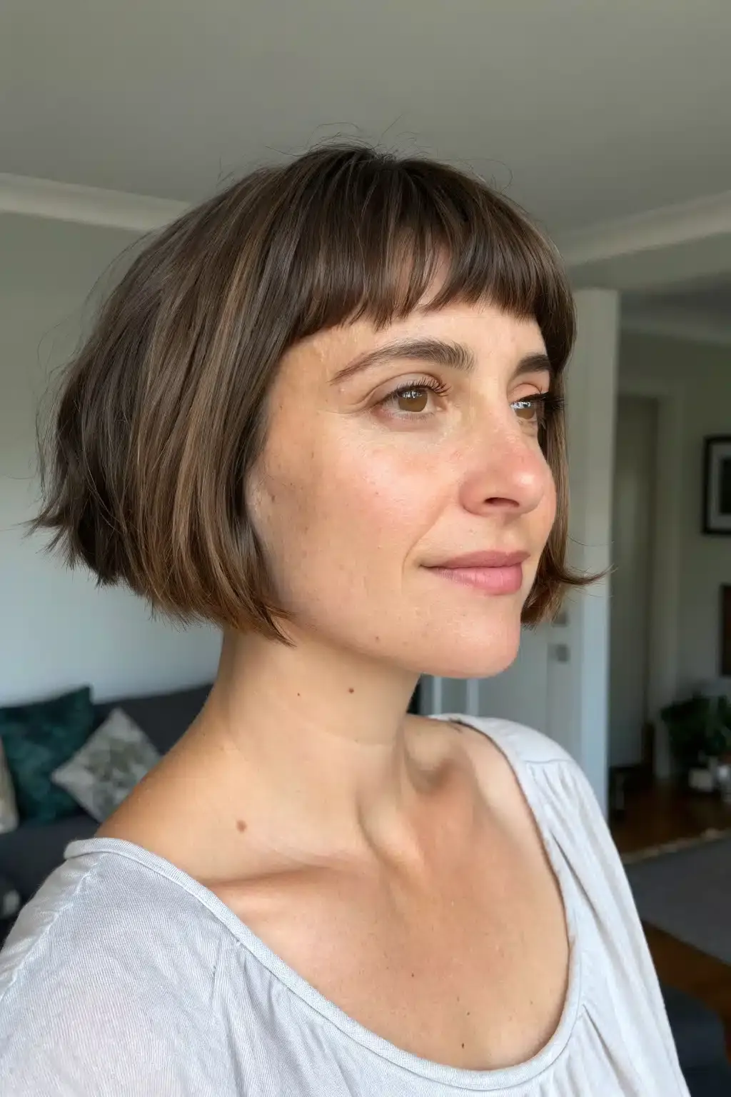 14) Baby Bangs with Bob