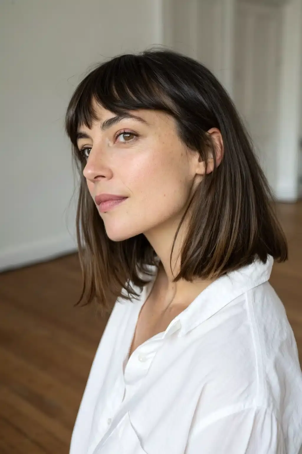 5) Asymmetrical long bob