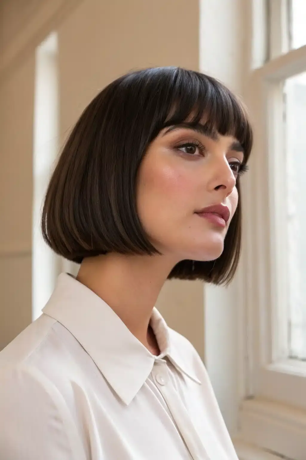 1) Classic blunt bob