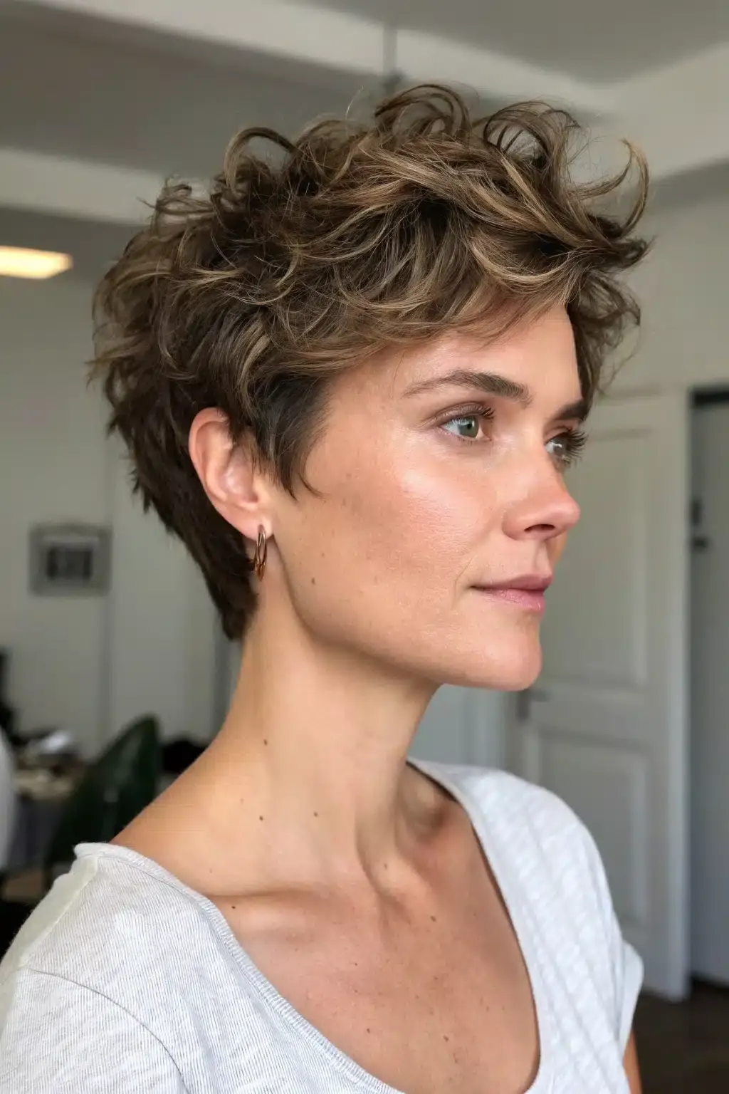 11) Voluminous Textured-End Long Pixie