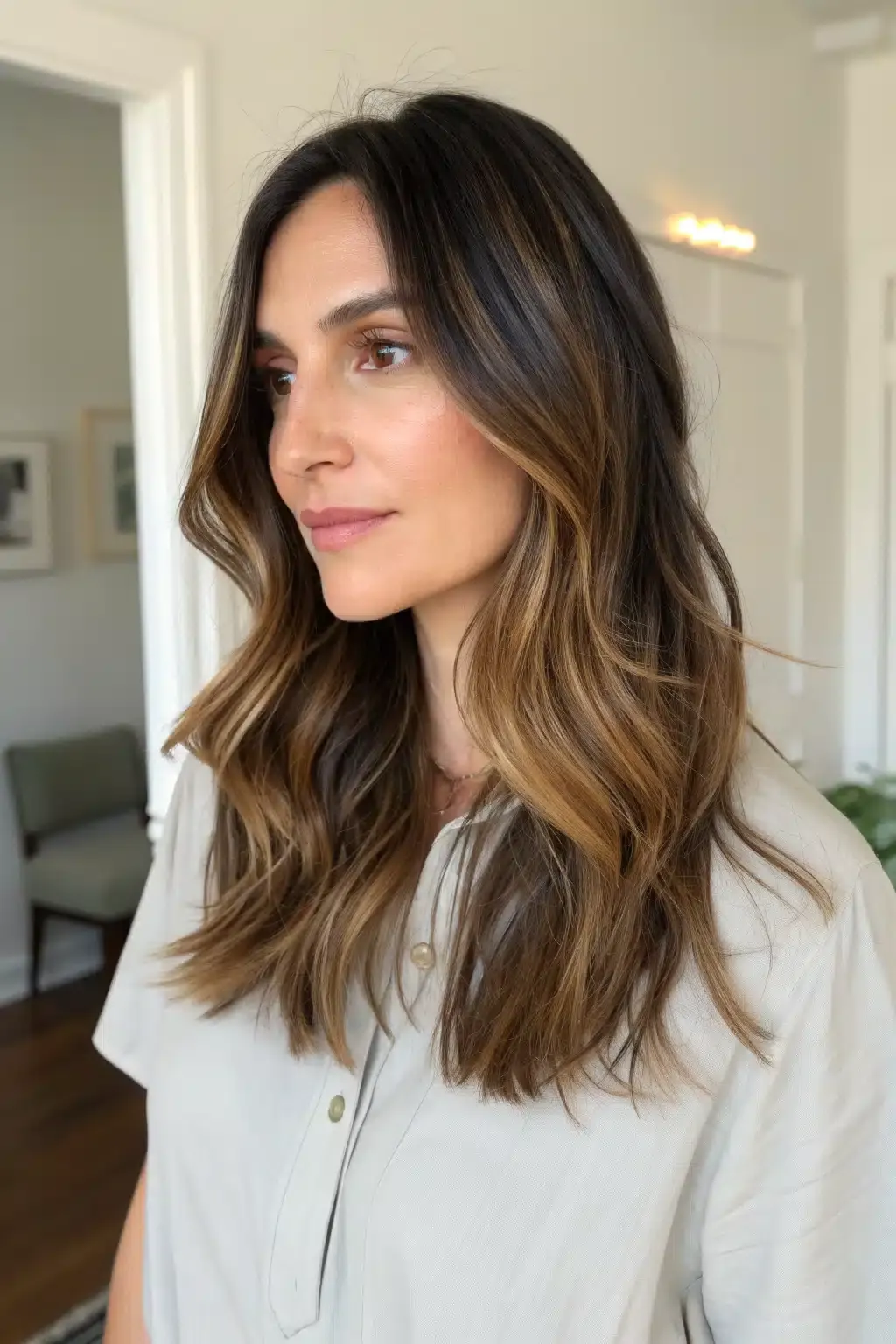 8) Subtle Honey Balayage