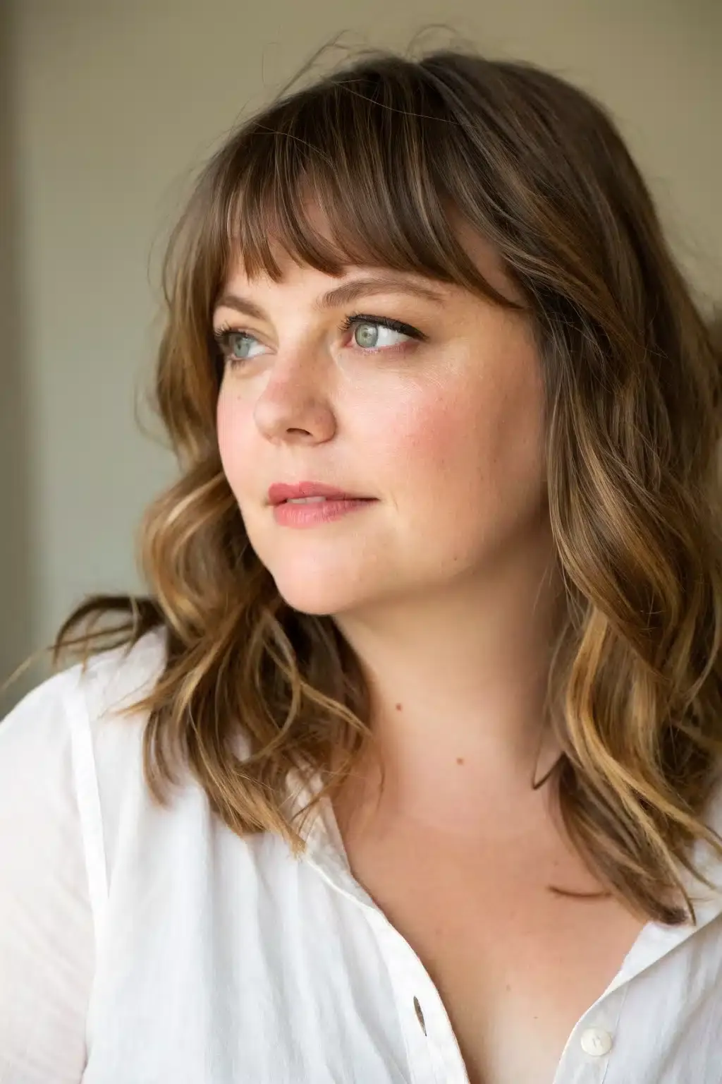 11) Side Bangs Framing Round Faces
