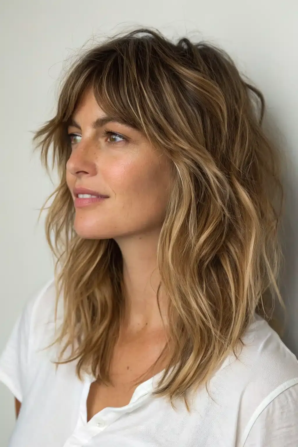 4) Long Shaggy Pixie with Tousled Ends