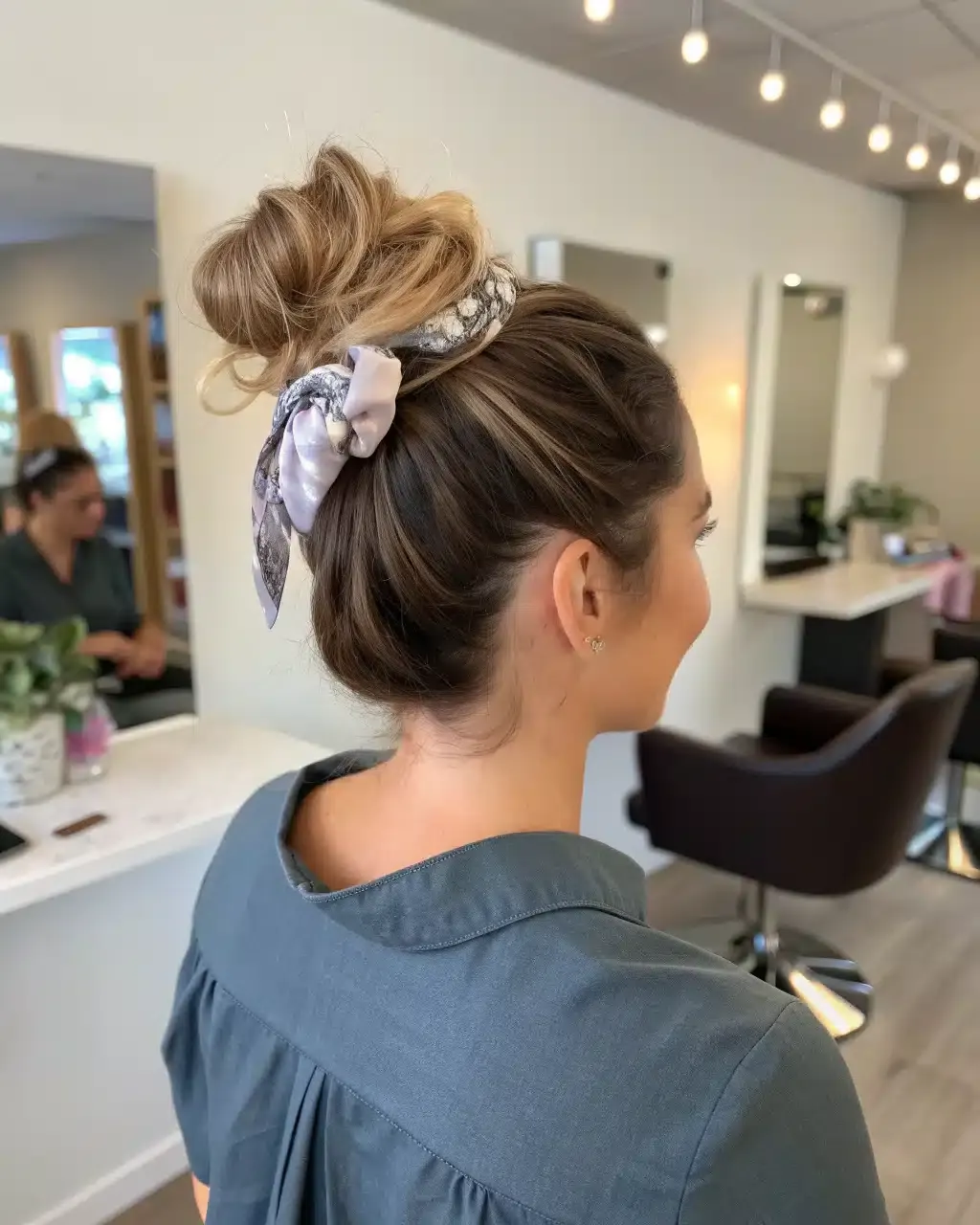 5. Messy Bun with Scrunchie