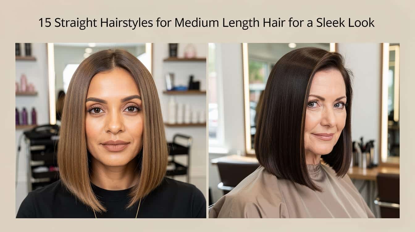 15 Straight Hairstyles for Medium Length Hair for a Sleek Look