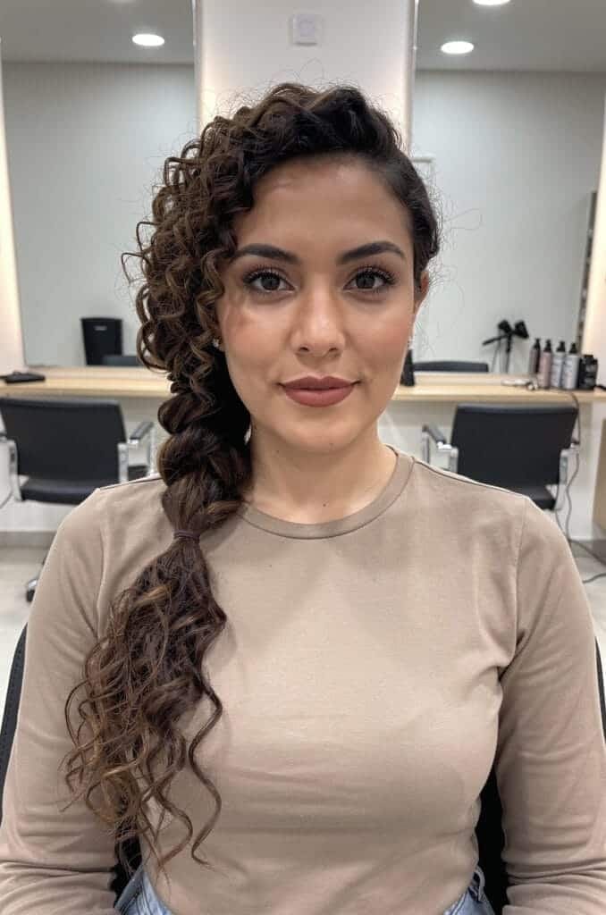 Curly Side Braid