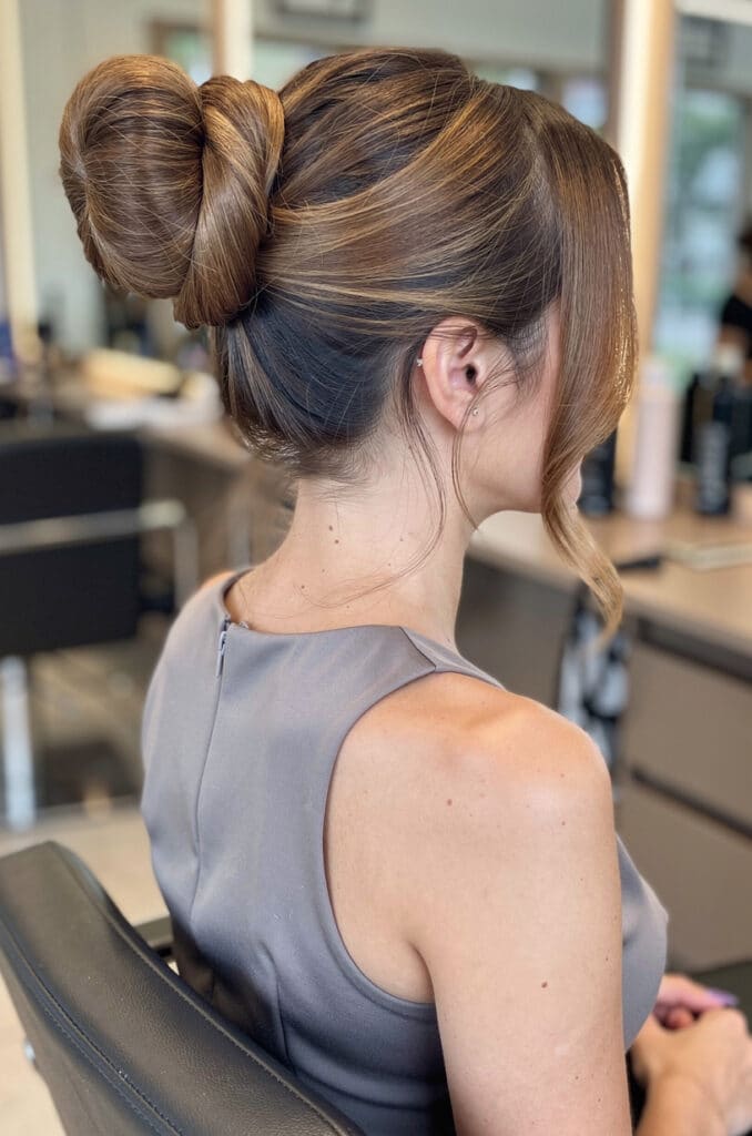 Faux-Bun with Wrapped Ponytail