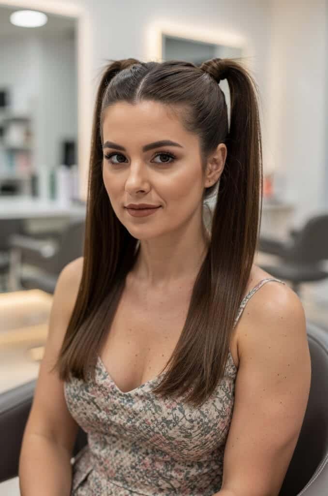 Half Up Pigtails