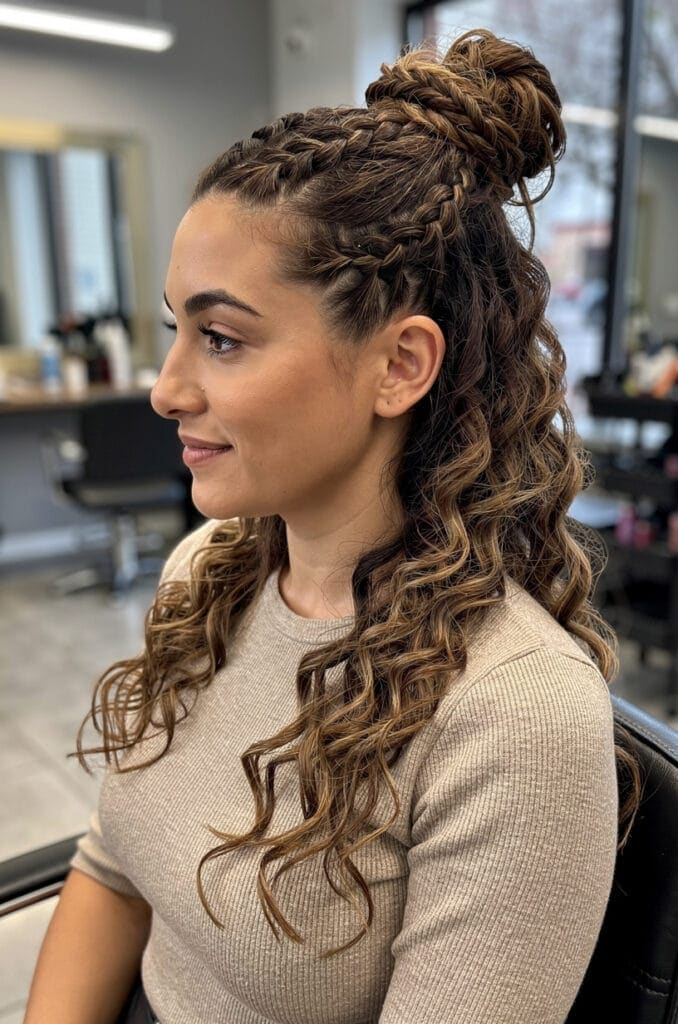 Half-Up Twists Bun