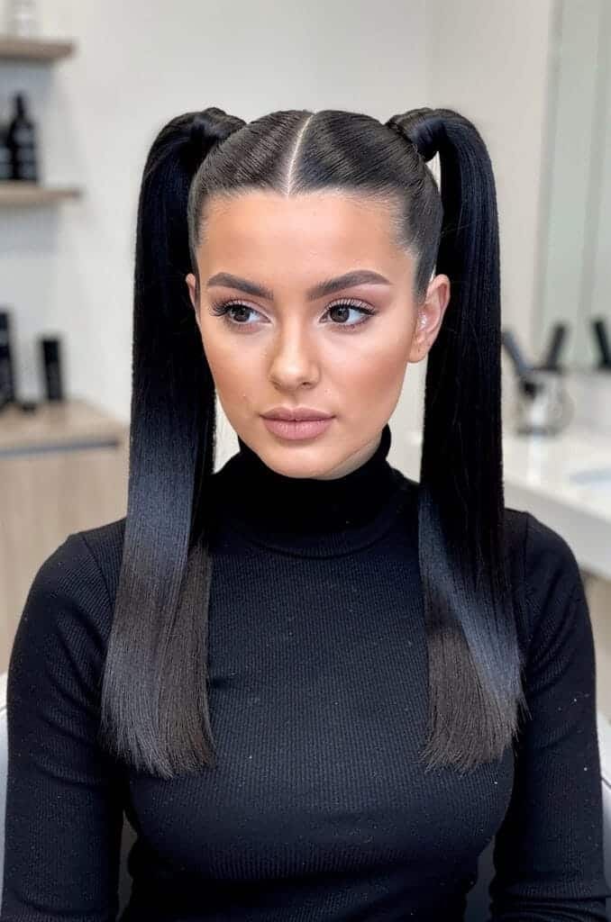 Sleek High Pigtails