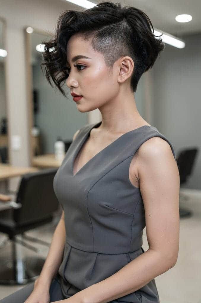 Undercut Wavy Pixie