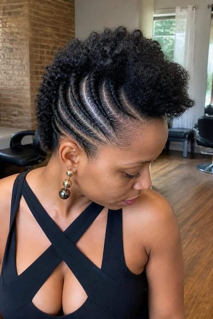 14. Faux Mohawk with Twists