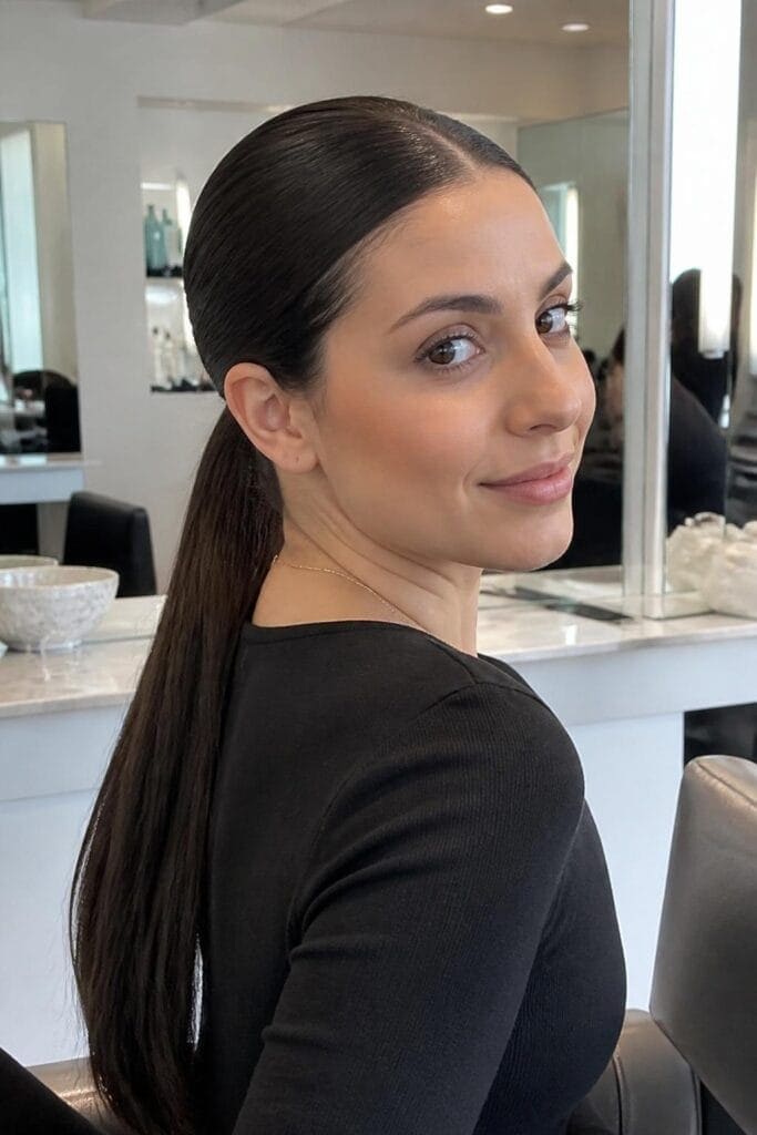 3. Sleek Ponytail