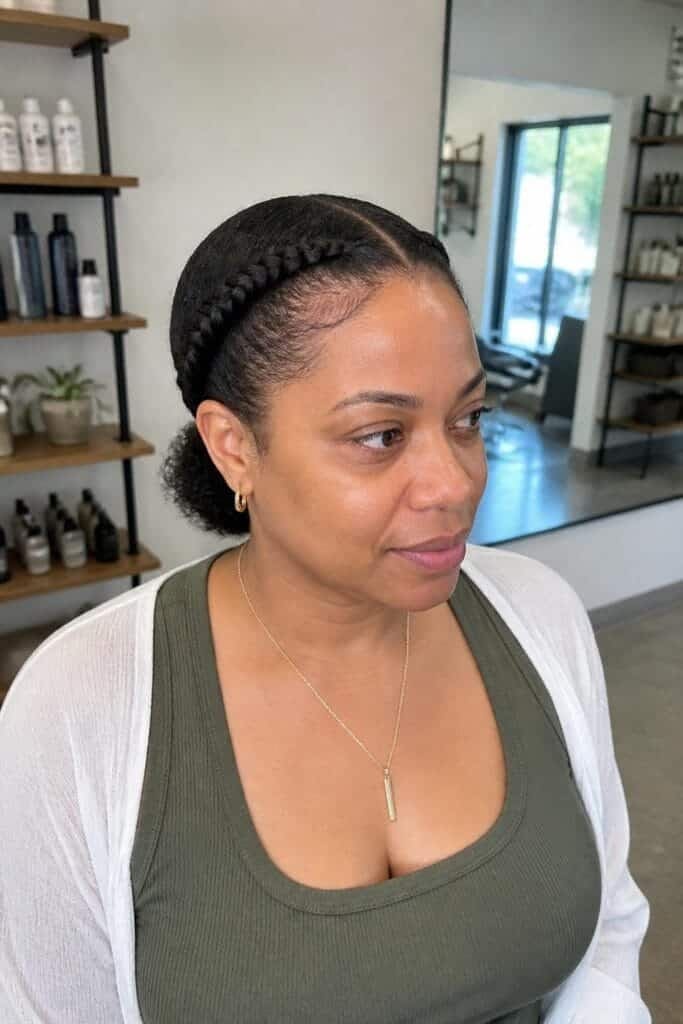 5. Two Flat Twists to a Ponytail