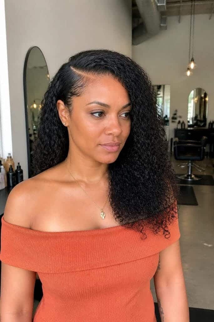 8. Side Swept Curls