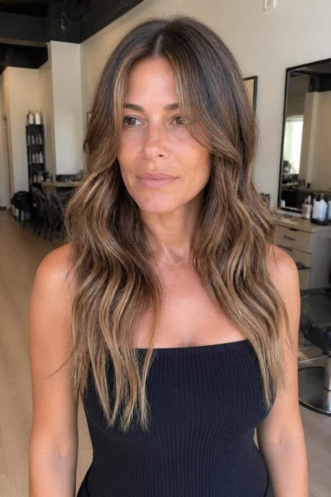 Beach Waves with a Middle Part