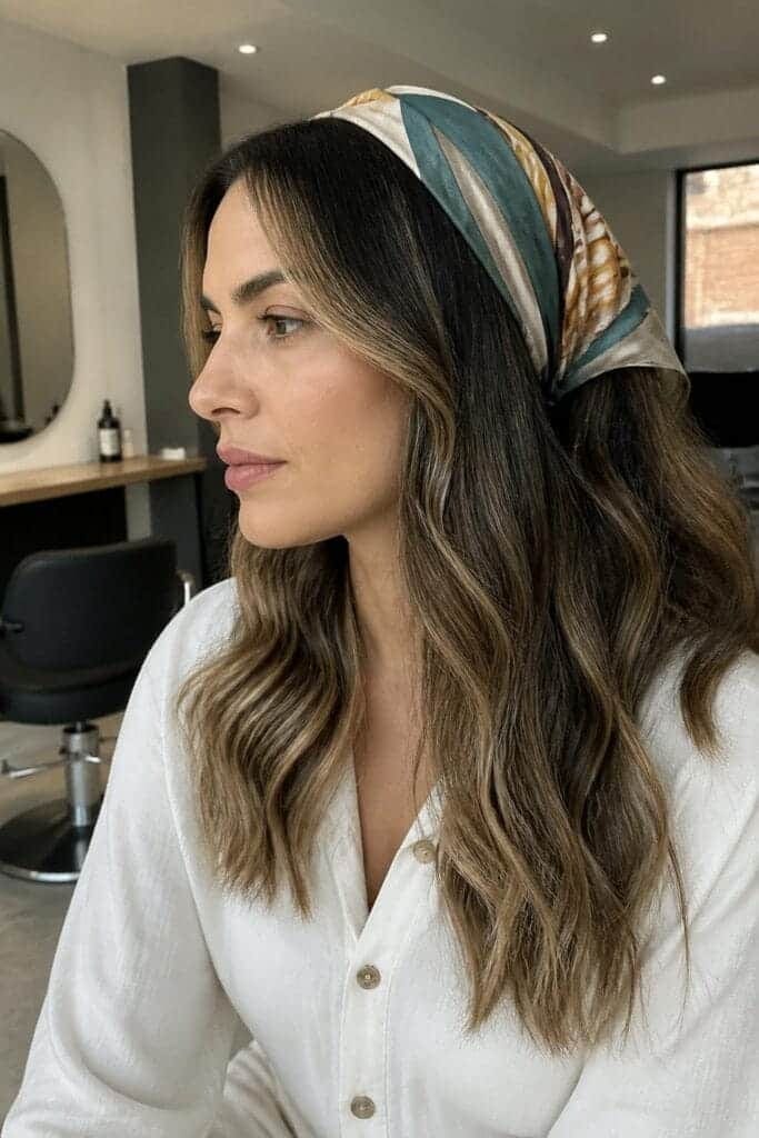 Beach Waves with a Scarf