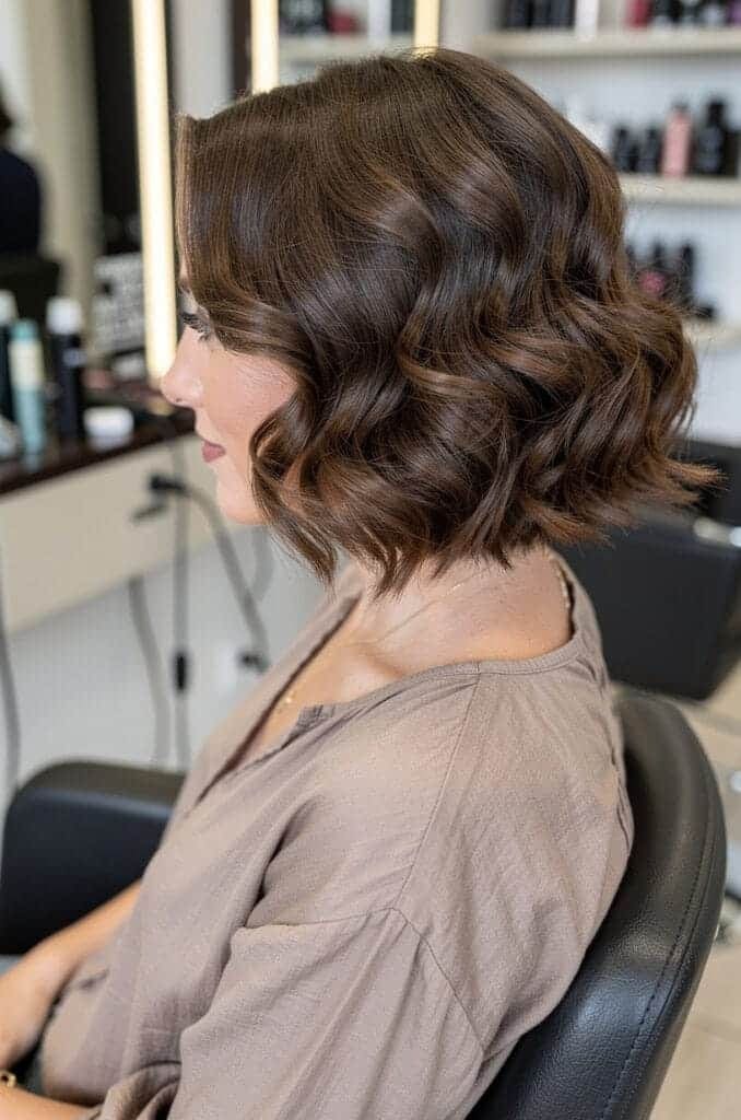 Bob with Soft Curls for Fullness