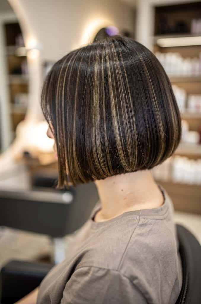 Bob with Subtle Highlights for Depth