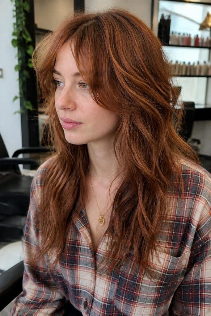 Choppy Long Shag for Thick Hair