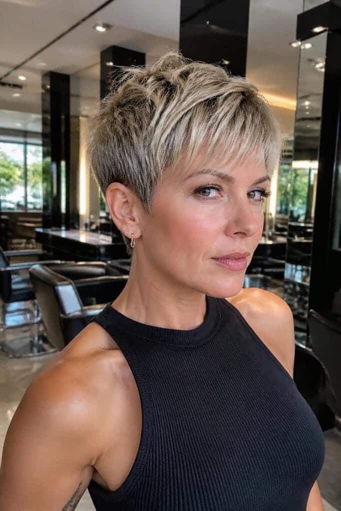 Choppy Pixie with Layered Top