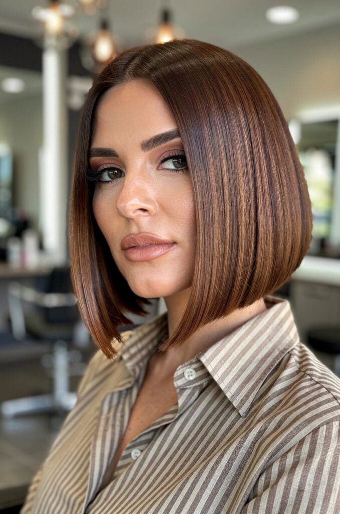 Cocoa Cinnamon on a Bob Haircut