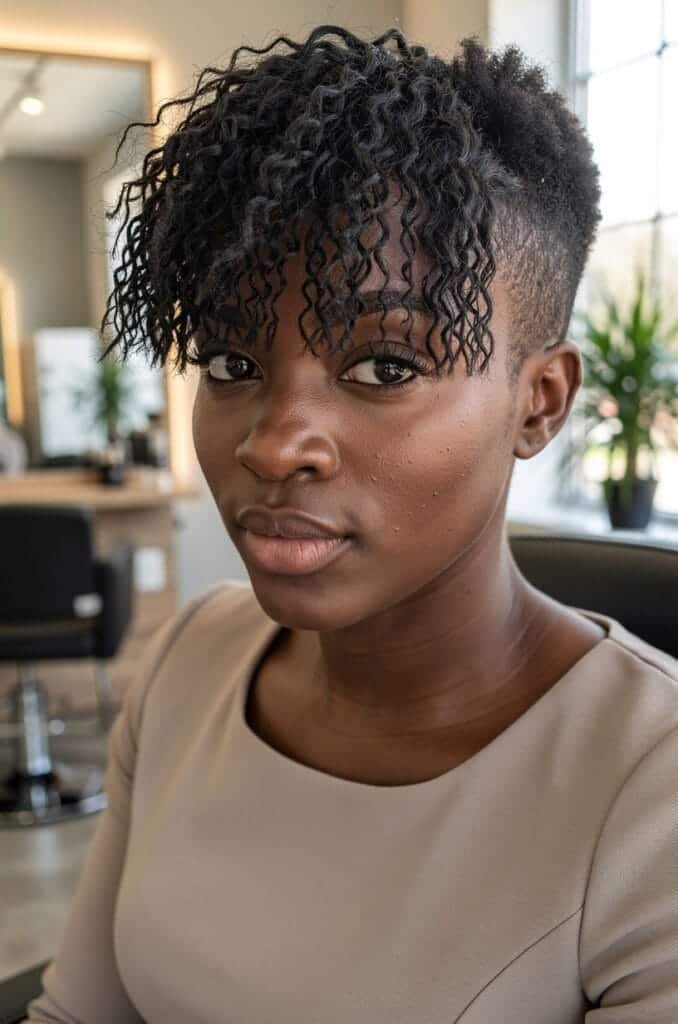 Curly Bangs with Short Hair