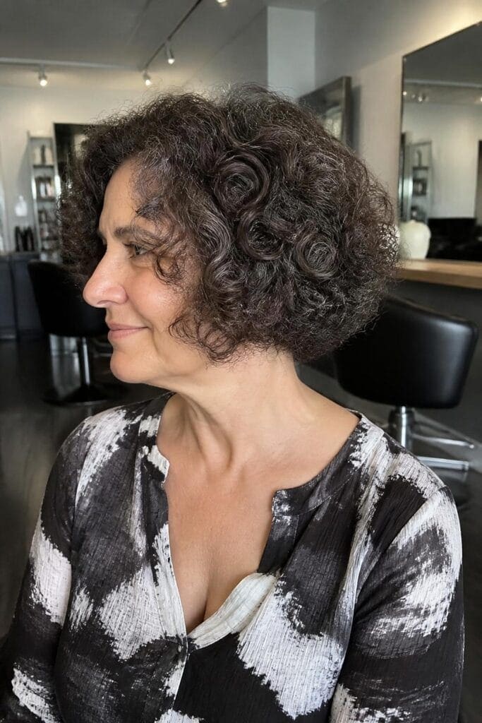 Curly Bob with Volume
