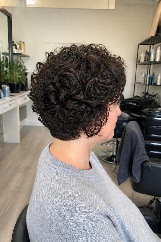 Curly Cut with Graduated Back