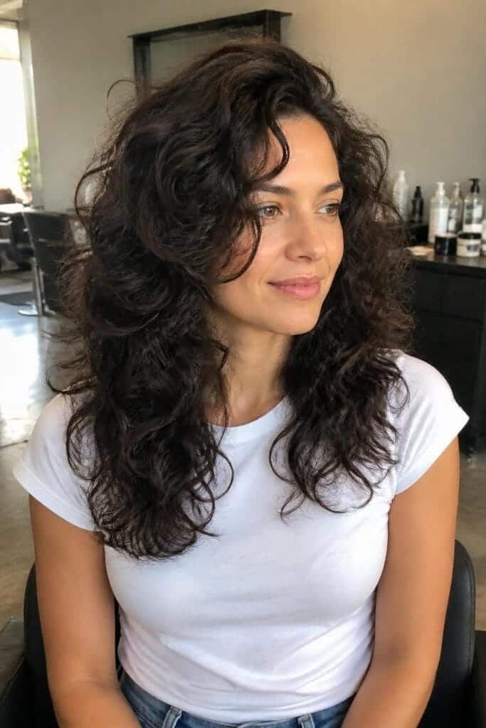 Curly Cut with Invisible Layers