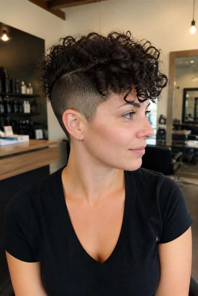 Curly Cut with Undercut