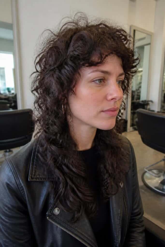 Curly Mullet with Layers