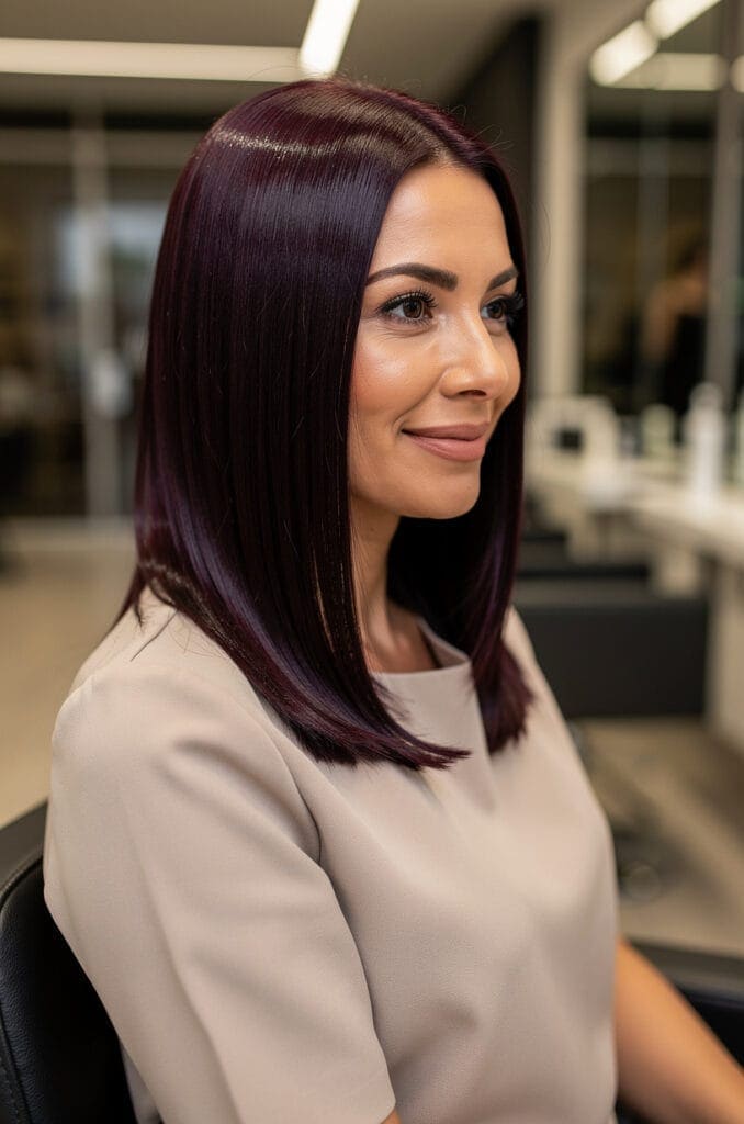 Dark Plum with a Gloss Finish
