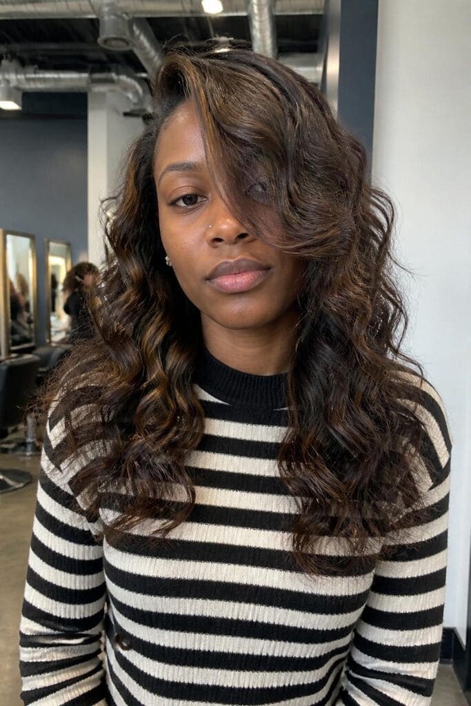 Deep Wave Layered Cut with Highlights
