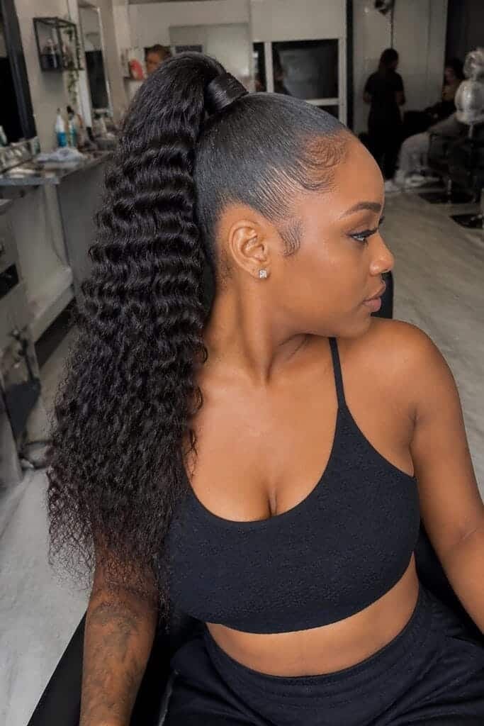 Deep Wave Ponytail with Wrap