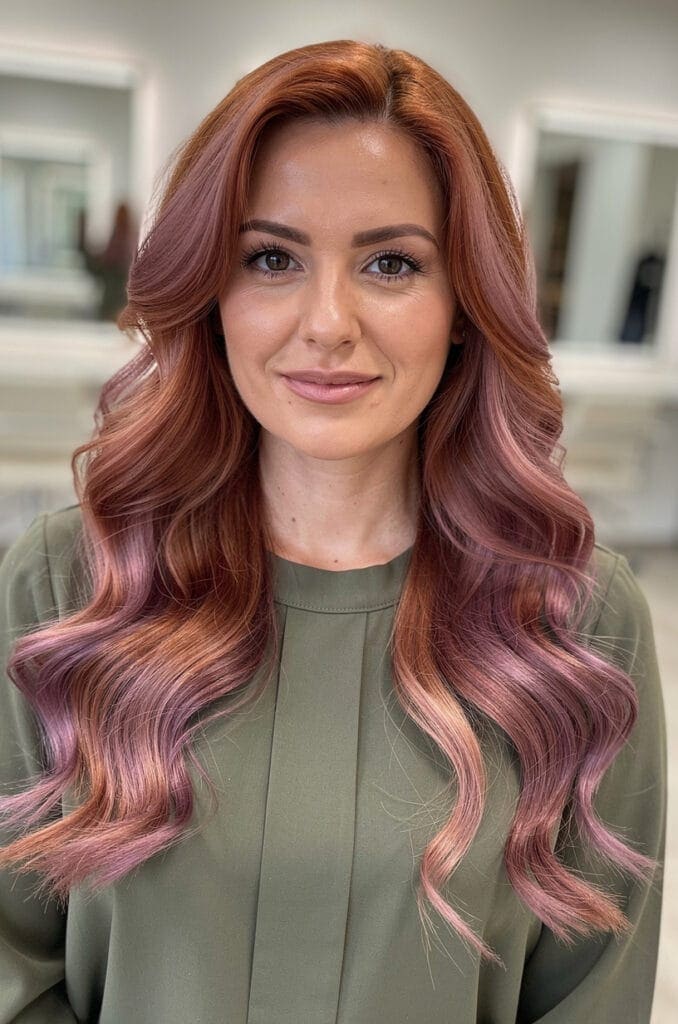 Dusty Mauve with Copper Accents