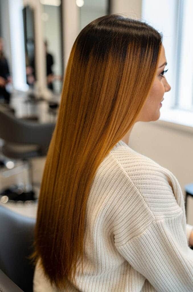 Golden Copper with Dark Roots